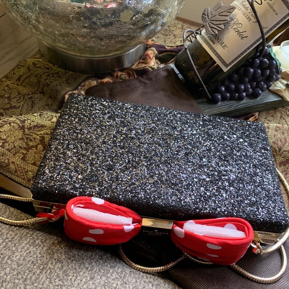 Auth. KATE SPADE Minnie Mousse glitter box Crosby - Picture 6 of 16